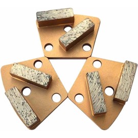 Trapezoidal Diamond Grinding Discs for Warrior, XtremePolishing & ASL Grinders, 18/20 Grit, Soft Bond, Set of 3PCS