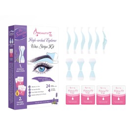 24pcs Eyebrow Waxing Strips Pre-cut Shape, Perfect for Brows &Lip, Home Use