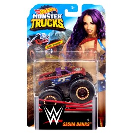 HW Monster Trucks Sasha Banks WWE Die-cast 1/64 Scale Vehicle