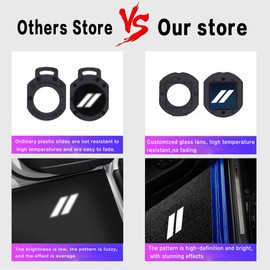 2pcs Never Fade Door Light Led Logo for Dodge Charger Daytona Hellcat All Car Models Projector Ghost Shadow Puddle Courtesy Step Lights (White)
