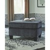 Signature Design by Ashley Abinger Contemporary Rectangle Ottoman, Dark Gray