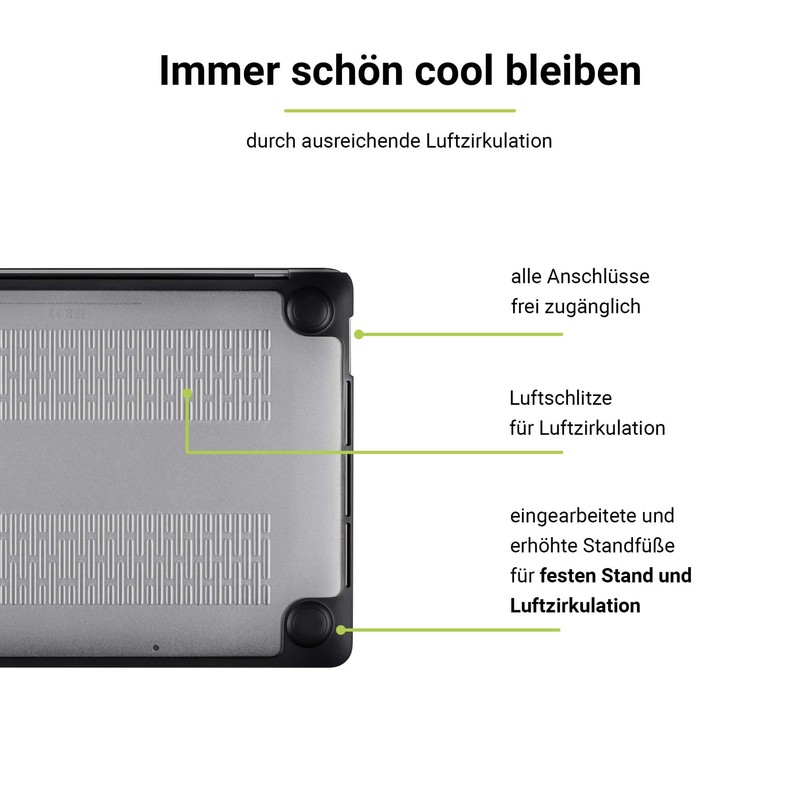Artwizz IcedClip Protective Case Compatible with MacBook Air 13 (2024