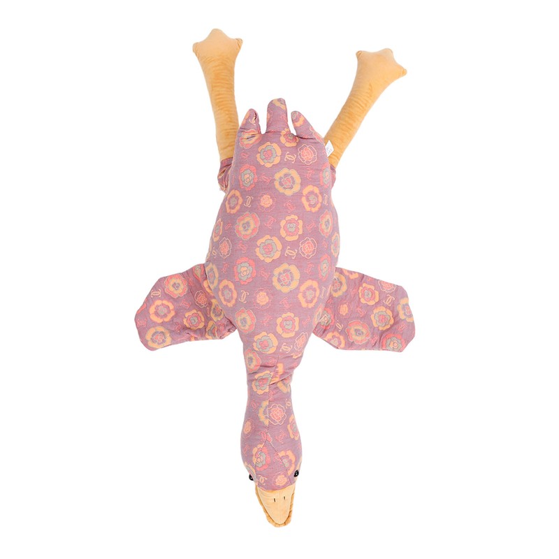 Goose Stuffed Animal Rose Pattern Soft Comfortable Cute Goose Plush