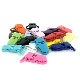 I Like Big Buttons! 25 Starter Pack 1" KAM Plastic Suspender/Alligator Clips with Gripping Teeth for DIY Sewing and Ribbon Projects