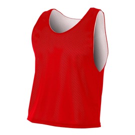 A4 Sportswear Red/White Youth Medium Reversible Jersey Pinnies