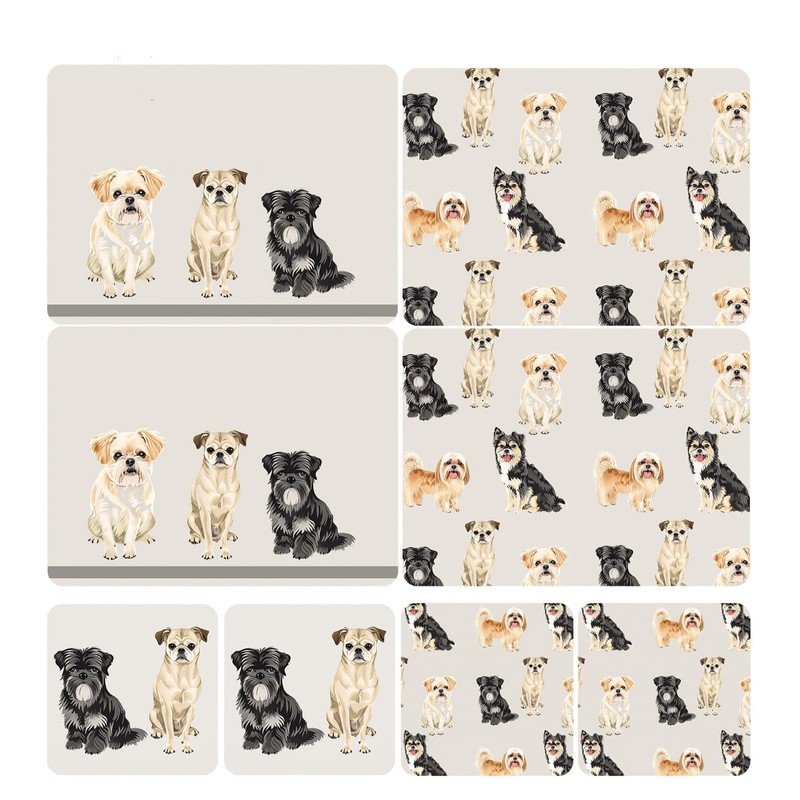 Placemats and Coasters Set 8-Piece (4+4) – Heat-Resistant, Waterproof, Non-Slip