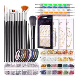 Vaduma Kit De Arte De Uñas, Pinceles Decorar Manicura Decoración