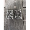 Hartmann-Knöpfe Silver Shiny Square Costume Clasp Aprons Clasp Dirndl Buckle