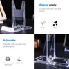 SMYJDMM Clear Plastic Display Stand, 12 Pcs Acrylic Plate Stands,