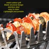 BBQ Skewer Rack Lightweight Portable Sturdy Structure Stainless Steel Wear