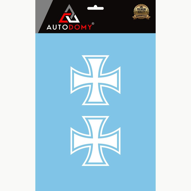 Autodomy Iron Cross Sticker Pack of 2 for Car or