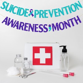 Suicide Prevention Awareness Month Banner, September Suicide Prevention Decorations, Suicide Mental Health Decor