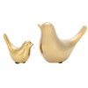 Queen-b Small Bird Gold Object, Set of 2, Large and