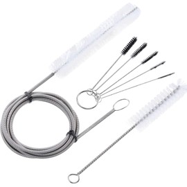 GAJPBLK CPAP Tube Cleaning Brush 7 Feet Flexible, 7 Inch Handy Brush with 5 Pack Mini Nylon Brush Set 4 Inch for Standard Tubing in 22 mm Diameter