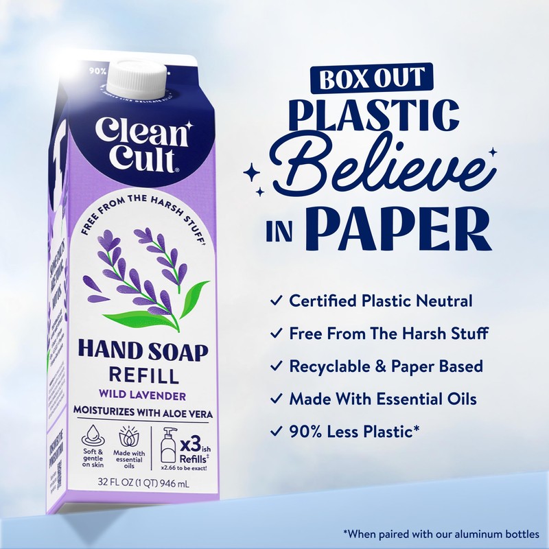 Cleancult Liquid Hand Soap Refill - Wild Lavender - Moisturizes