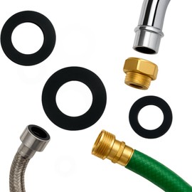 Mario10 24-Piece Rubber Hose Washer Set – 1/2", 3/4", and 1" Flat Tap Sealing Rings for Faucets, Shower Hoses & Garden Hose Connectors – Durable Leak-Proof Rubber Gaskets