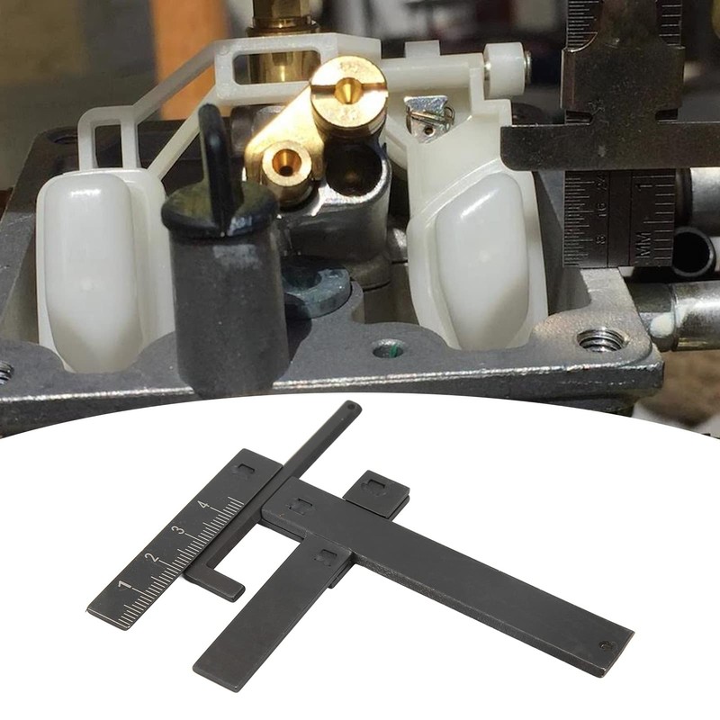 Carburetor Float Level Gauge, Steel 0‑40mm Adjustable Welded Sturdy Construction