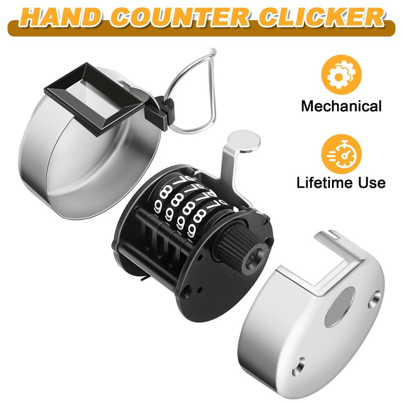Nliyeisu 2 Pcs Clicker Counter, Hand Tally Counter with Large