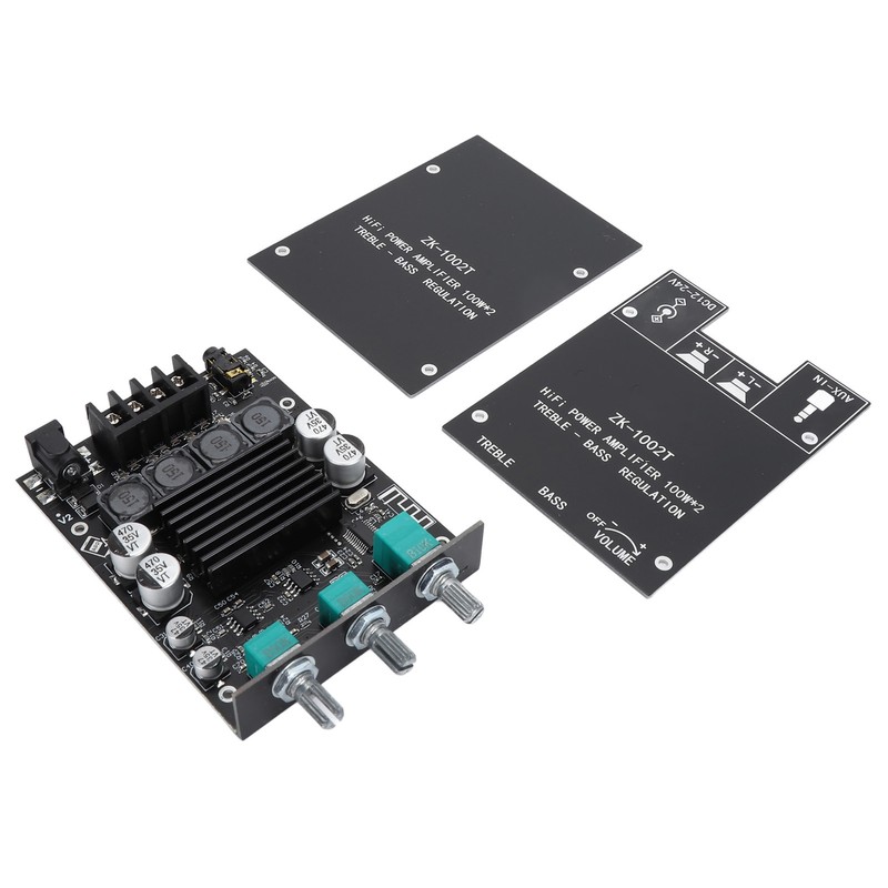 2x100W Amplifier Board HIFI with Treble Bass Control TPA3116D2 DC12‑24V