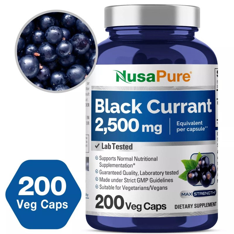 NusaPure Black Currant 2500 Mg Equivalent Per Powder Caps 200