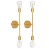 FadimiKoo 2-Light Golden Bathroom Wall Sconces Lighting, Modern Vanity Light