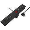 MaxTrack NV75-1.5L Foldable 6-Way Protective Contact Socket Strip, Multiple Socket