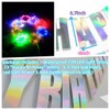 Moonideal Led Light Up Happy Birthday Banner DIY Iridescent Birthday
