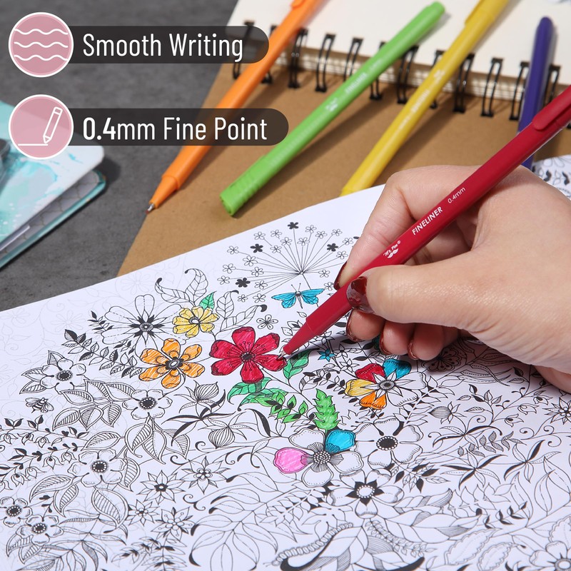 Mr. Pen- Fineliner Pens Colored, 12 Pack, Bible Journaling Pen,