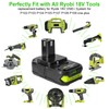 TENMOER 2 Pack 18V 3.0AH Battery Compatible with Ryobi 18V