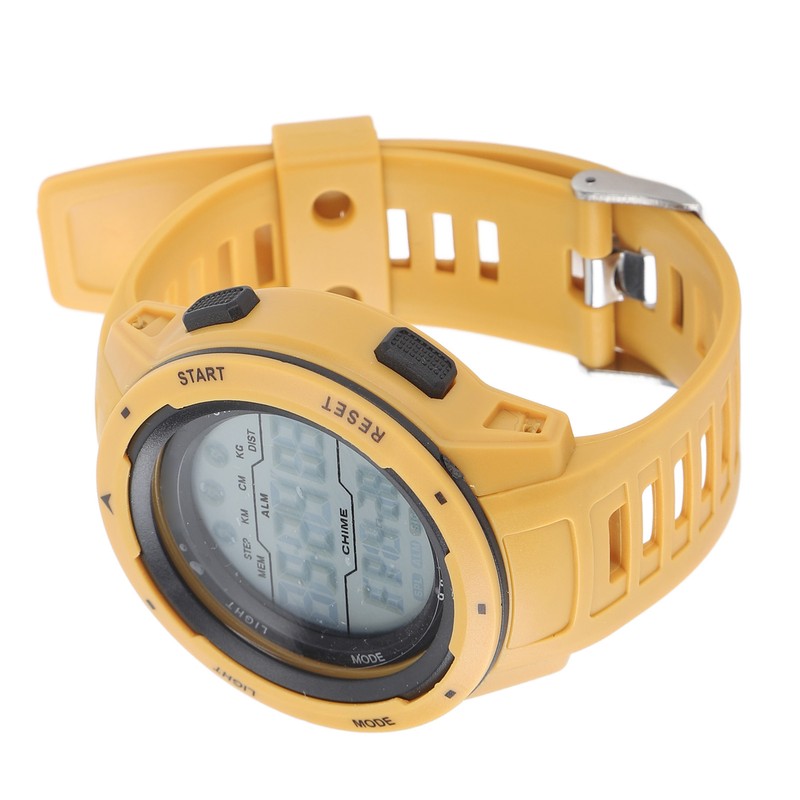 Men Sport Digital Chronograph Rubber Strap Watch Waterproof Outdoor Sporty