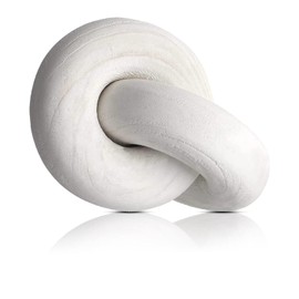 HAN-LBG 2-Link Wood Knot Decor, Modern Farmhouse Wooden Chain Link Decoration Boho Decorative Hand Carved Wooden Table Decorations for Coffee Table, Book Shelf, Farmhouse