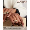 ZOERAY Rings Gold Silver for Men Women Waterproof 18k Gold-Plated