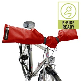 NC-17 Connect E-Bike Handlebar Cover or Set with Bicycle Saddle Protector │ Handlebar Cover for Bicycle Saddle and/or Handlebar │Nylon │One Size, red
