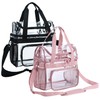 BORMELUN 2pack Large Clear Lunch Bags for Correctional Officers,Transparent Lunch