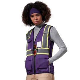 AYKRM Purple high visibility vest