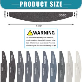 Honoson 20 Pcs Sanding Sticks for Plastic Models Polishing Sticks Assorted Metal and Wood Sanding Tools Accessory for Model Craft Amateur Beginner (Low Grits Rating,Crescent Style)