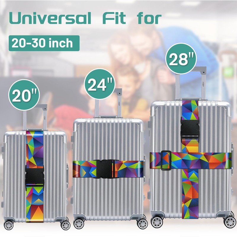 OffiEase Luggage Straps for Suitcases Travel Belt - Baggage Identifiers