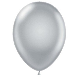 100 pcs 10" (25CM) Balloons Pearlised Metallic Latex Air or Helium Wedding Birthday Christmas Party Decoration Available in 14 colours (Silver/Grey)