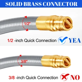 GasSaf 6 FT 1/2" ID Natural Gas Grill Hose with Quick Connect Fitting