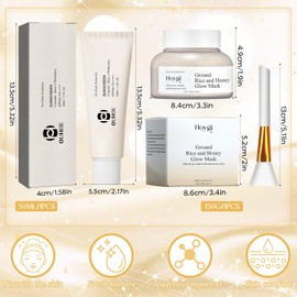Rice Beauty Mask with Rice Probiotics Sunscreen SPF 50+, Sun Cream Face, Face Mask, Rice Honey, Nourishing Mask Beauty, Repairs the Skin Barrier, Moisturising Light Texture Sun Protection