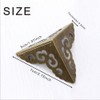 4Pcs Brass Corner Protectors Right Angle Brackets Brass Antique Edge