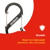 Amtech - Set of Dual Buckle Carabiners for Camping, Backpacks,