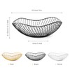 LdawyDE Black Metal Fruit Bowl - Modern Storage Basket, Anti-Rust
