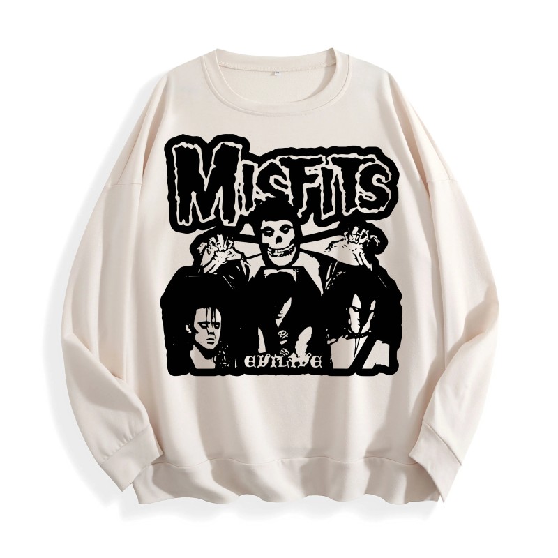 Misfits Band Evilive Graphic Crewneck Sweatshirt, US Warehouse, 6 ColorsSize: