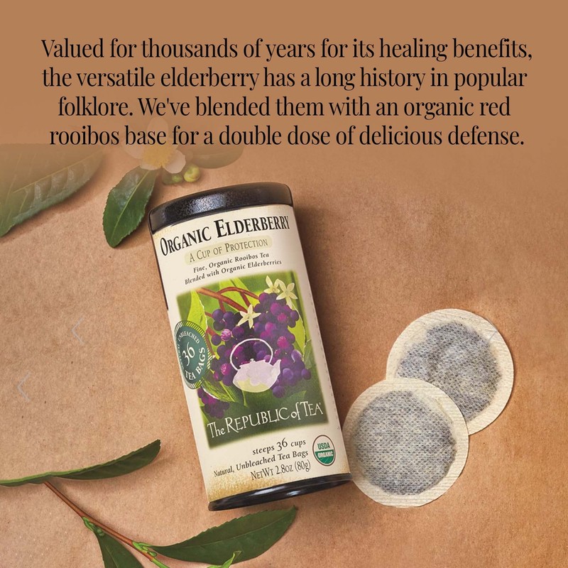 The Republic of Tea - Organic Elderberry Herbal Tea, 36