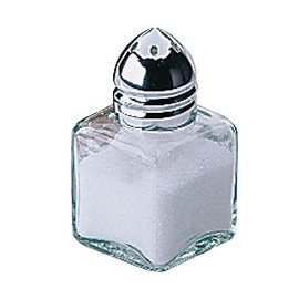 Olympia Mini-Salz- und Pfefferstreuer-Set, 1/2 oz (12 Stück), transparent, Glas mit Chromdeckel, kleine Größe: 50 (H) x 30 (B) x 30 (T) mm, Salz- und Pfefferstreuer für den Zimmerservice, CE328