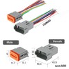 2 Pack Deutsch DT 12 Pin Connector, Waterproof Electrical Connector