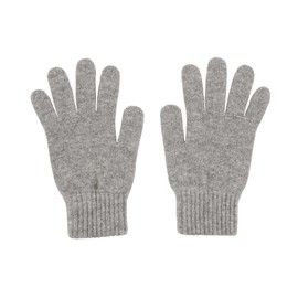 Jasmine Silk Men's 100% Cashmere Gloves Made in Scotland (Light Grey)