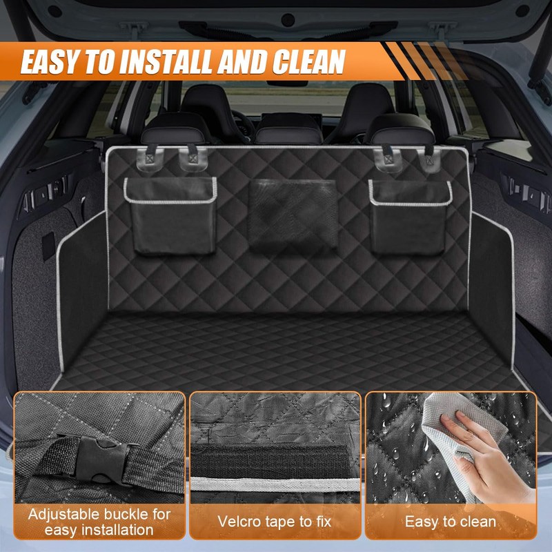 Tuxihapp SUV Cargo Liner for Dogs, Universal Scratchproof Dog Trunk