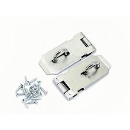 Padlock Latch Lock, 3 Inch Stainless Steel Gate Latch,Door Lock Hasp Latch with Screws, Door Locks for Bedrooms Shed Cabinet 2 Pack